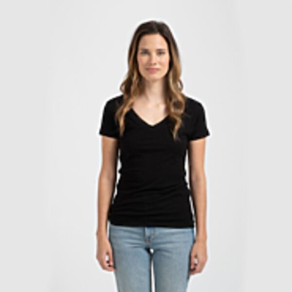 Tultex 214 - Ladies' Slim Fit Fine Jersey V-Neck Thumbnail