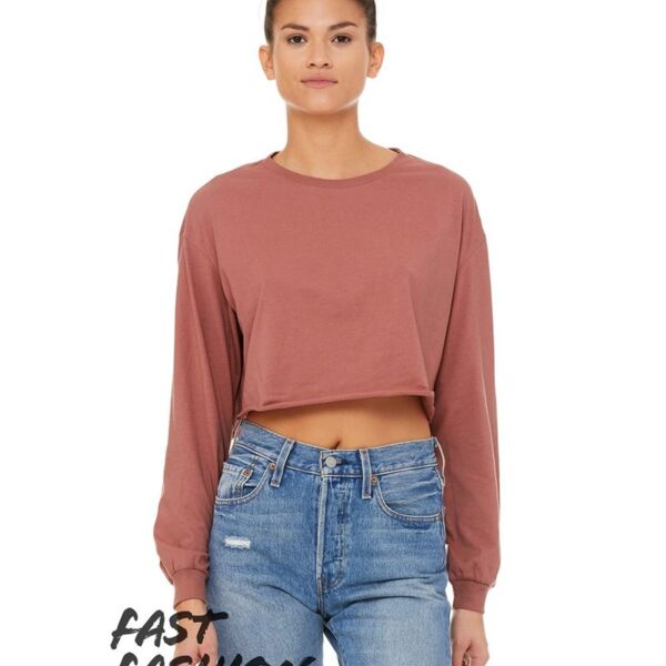 FWD Fashion Women's Cropped Long Sleeve Tee Thumbnail